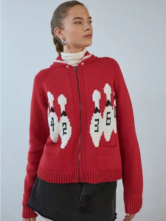 Urban Outfitters Sweaters - NWT NEVER WORN URBAN OUTFITTERS SCOTTIE ZIP CARDIGAN BOWLING PINS